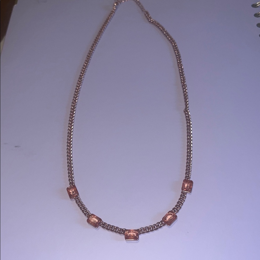 November birthday Rose Gold Necklace